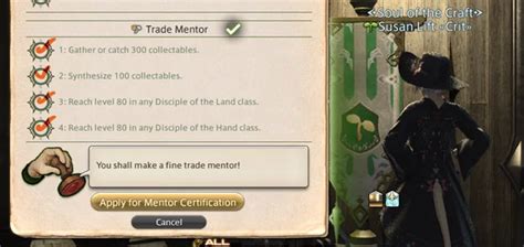 how to unlock mentor ffxiv.